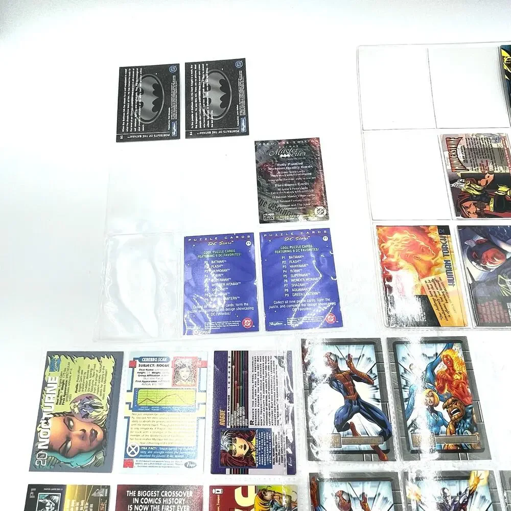 Superhero Random Lot of 30 Trading Cards Iron Man Spiderman Batman Variety